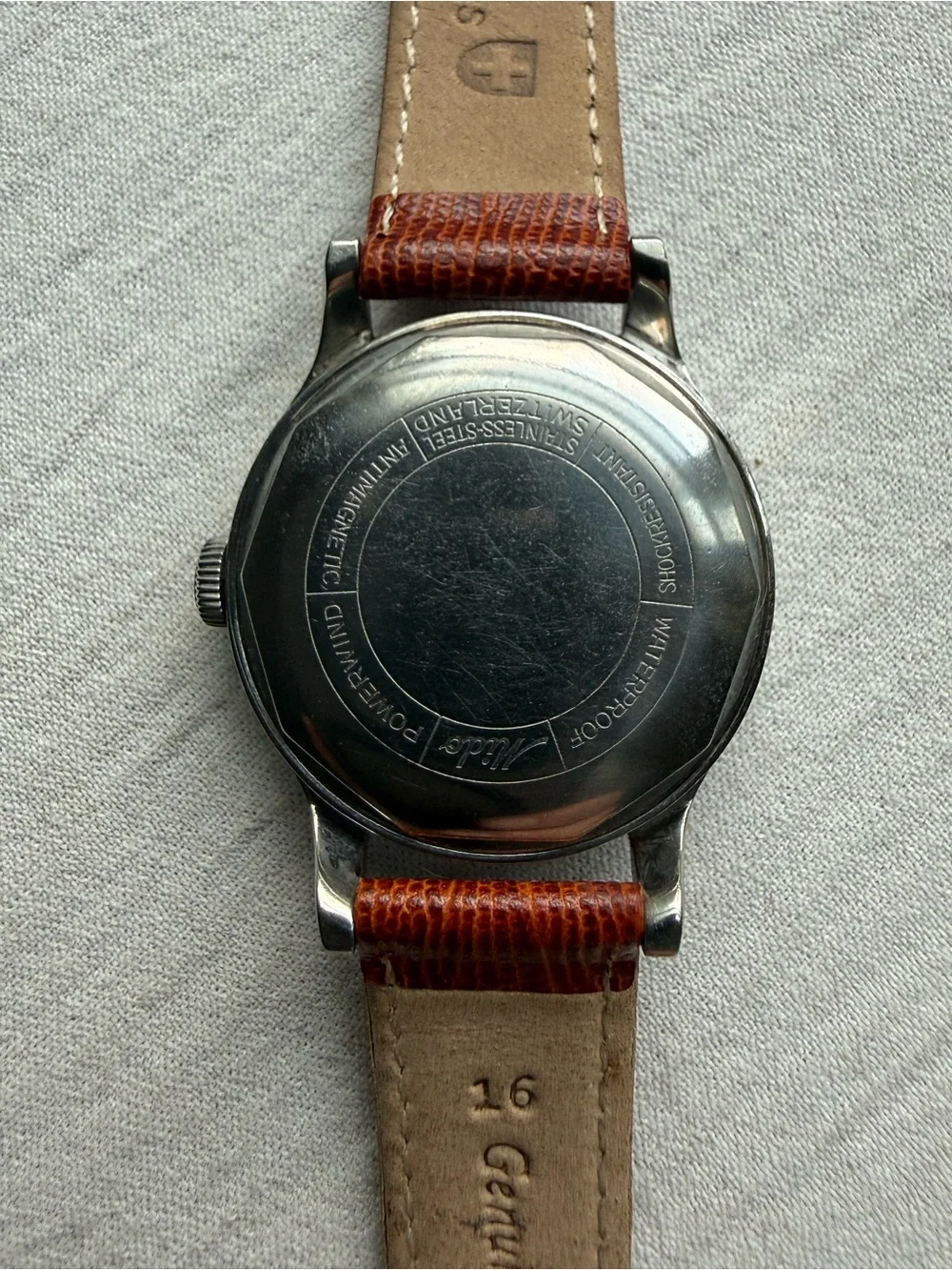 Vintage 1950s Mido Multifort Powerwind Automatic 34mm Watch - Patina!